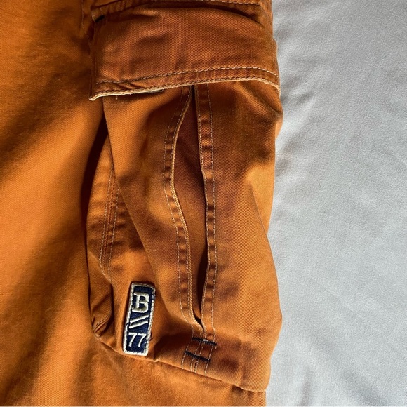 Vintage Cargo Shorts Bugle Boy Size 34 Burnt Orange Baggy 90s Skater Grunge Y2K - Picture 7 of 11